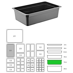 ΔΟΧΕΙΟ ΜΑΥΡΟ PP GN1/1-15cm (ΧΩΡΙΣ ΚΑΠΑΚΙ)