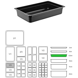 ΔΟΧΕΙΟ ΜΑΥΡΟ PP GN1/3-6,5cm (ΧΩΡΙΣ ΚΑΠΑΚΙ)
