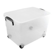 Δοχείο αποθήκευσης με ρόδες διάφανο χωρητικότητας 60lit 59x40x38hcm ΙΣΠΑΝΙΑΣ