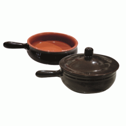 Σκεύος πυρίμαχο με χερούλι διαστάσεων Ø17x6hcm Iταλίας