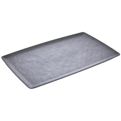 Πιατέλα Μελαμίνης Γκρι Ορθογώνια για Σερβίρισμα 53x32,5x2,3cm