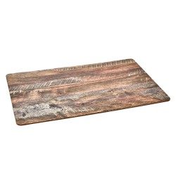 Πιατέλα Μελαμίνης Wood Ορθογώνια με Όψη Ξύλου για Σερβίρισμα 32,5x26,5cm