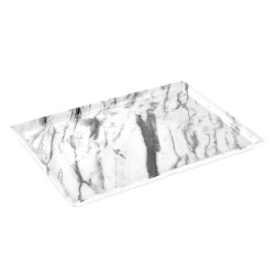 Πλατώ Μελαμίνης Marble Ορθογώνιο με Όψη Μαρμάρου για Σερβίρισμα 35x25x2cm