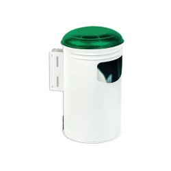 Κάδος τοίχου μεταλλικός διαμέτρου Ø30x50hcm με δυνατότητα τοποθέτησης στήλης D-23-55-038