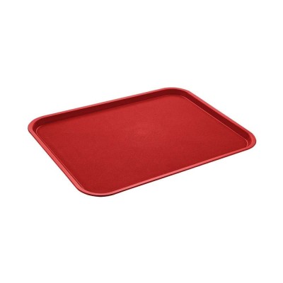 Δίσκος πλαστικός fast-food σε κόκκινο χρώμα 43x36cm