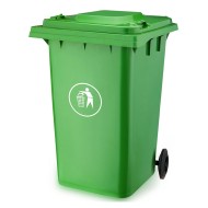 Κάδος απορριμάτων με ρόδες 360lit πράσινος διαστάσεων 71x85x112hcm