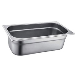 Δοχείο γαστρονομίας INOX  GN 1/4 διαστάσεων 26,5x16,2x6,5hcm
