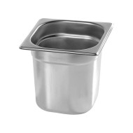 Δοχείο γαστρονομίας INOX GN 1/6 διαστάσεων 17,6x16,2x10hcm Δοχείο γαστρονομίας INOX GN 1/6 διαστάσεων 17,6x16,2x10hcm