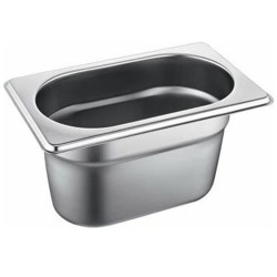 Δοχείο γαστρονομίας INOX GN 1/9 διαστάσεων 17,6x10,8x10hcm