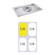 Καπάκι δοχείου γαστρονομίας INOX 1/4 χωρίς σχισμή Καπάκι δοχείου γαστρονομίας INOX 1/4 χωρίς σχισμή