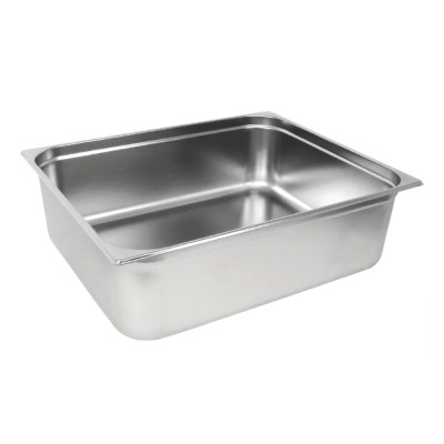 Λεκάνη INOX Gastronorm GN 2/1 διαστάσεων 65x53x10hcm