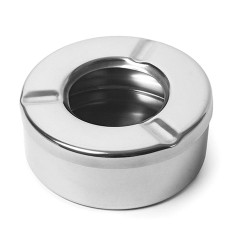 Σταχτοδοχείο ΙΝΟΧ ματ αντιανεμικό Ø9x4,5hcm Σταχτοδοχείο ΙΝΟΧ ματ αντιανεμικό Ø9x4,5hcm