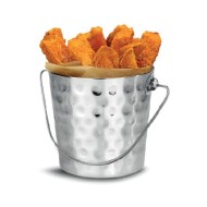 Μπολ σερβιρίσματος INOX σφυρήλατο με χερούλι διαστάσεων  Ø10x9hcm Μπολ σερβιρίσματος INOX σφυρήλατο με χερούλι διαστάσεων  Ø10x9hcm