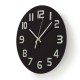 Ρολόι τοίχου από γυαλί με μεγάλους ευανάγνωστους αριθμούς σε μαύρο χρώμα NEDIS CLWA006GL30BK
