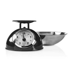 Αναλογική ζυγαριά κουζίνας τύπου ρετρό σε μαύρο μεταλλικό χρώμα μέγιστο βάρος μέτρησης 5kg KASC110BK NEDIS