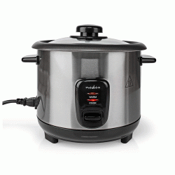 Ανοξείδωτος βραστήρας ρυζιού 1.0L με ανθεκτικό περίβλημα από ανοξείδωτο ατσάλι NEDIS KARC110AL