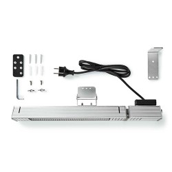 Επιτοίχια θερμάστρα επαγγελματικού τύπου με λάμπα gold halogen και τηλεχειριστήριο 2000W NEDIS HTPA30ESS