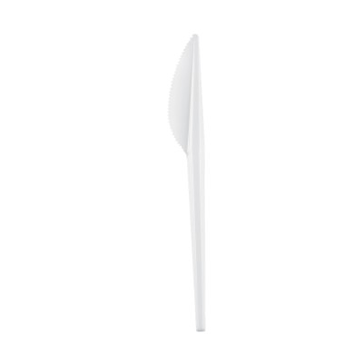 Μαχαίρι πλαστικό μίας χρήσης λευκό, 17cm συσκευασία 100 τεμαχίων