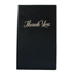Θήκη για λογαριασμούς και ρέστα με επιγραφή Thank You σε μαύρο χρώμα 10x15hcm