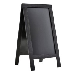 Ξύλινος διπλός μαύρος τιμοκατάλογος 70x120cm