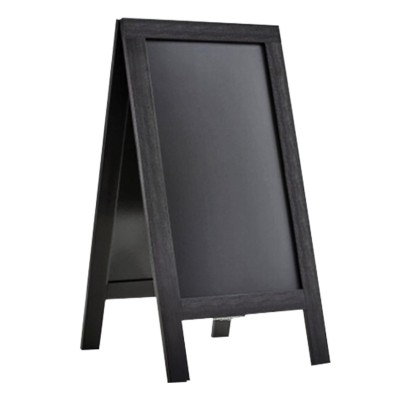 Ξύλινος διπλός μαύρος τιμοκατάλογος 70x120cm