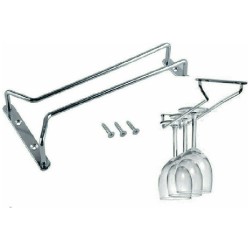 Βάση ποτηριών οροφής ΙΝΟΧ διαστάσεων 60cm