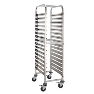Τρόλεϊ σερβιρίσματος INOX για λεκανάκια GN1/1 15 θέσεων διαστάσεων 56x38,5x171cm Τρόλεϊ σερβιρίσματος INOX για λεκανάκια GN1/1 15 θέσεων διαστάσεων 56x38,5x171cm