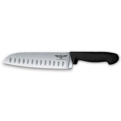 Μαχαίρι τεμαχισμού SANTOKU με μαύρη λαβή μήκους 18cm