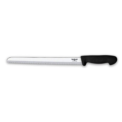 Επαγγελματικό μαχαίρι με μακρόστενη και οδοντωτή λάμα μήκους 30cm