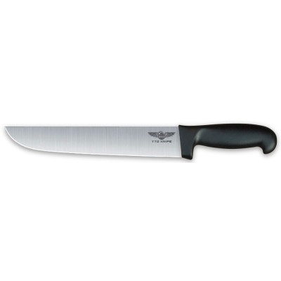 Μαχαίρι επαγγελματικό κοπής κρέατος με μαύρη λαβή μήκους 25cm