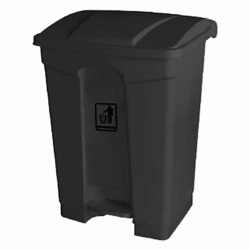 Κάδος χωρητικότητας 70lit με ρόδες και πετάλ σε μαύρο χρώμα  53x44x74hcm