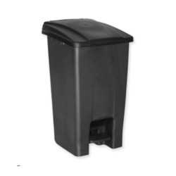 Kάδος πλαστικός με ρόδες και πεντάλ 60lit μαύρος διαστάσεων 39x47x65hcm