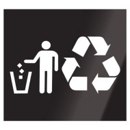 Αυτοκόλλητο σήμανσης κάδων απορριμάτων 22x20cm