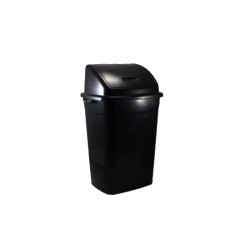 Κάδος 60lit με μαύρο αιωρούμενο καπάκι διαστάσεων 42x34x68hcm