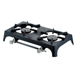 Διπλή εστία υγραερίου χαμηλής πίεσης από μαντέμι βαρέως τύπου ισχύος 5kW FOKER