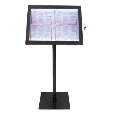 Σταντ πληροφοριών για 4 x Α4 με φωτισμό LED, 144 x 50 cm, SECURIT HOLLAND