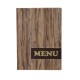Κατάλογος MENU A4 PAISLEY για Εστιατόρια / cafe 24x34cm, σχέδιο ξύλου SECURIT HOLLAND
