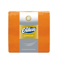 Χαρτοπετσέτες Πολυτελείας 33x33 Πακέτο 50τμχ 2φυλλες πορτοκαλί ENDLESS