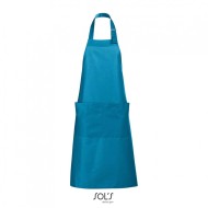 Ποδιά ολόσωμη μακριά έως το γόνατο σε χρώμα μπλε Αqua με μεγάλη κεντρική τσέπη με 2 χωρίσματα Ποδιά ολόσωμη μακριά έως το γόνατο σε χρώμα μπλε Αqua με μεγάλη κεντρική τσέπη με 2 χωρίσματα