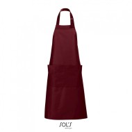 Μακριά ποδιά ολόσωμη με τσέπες ρυθμιζόμενη στο λαιμό με μεταλλική αγκράφα σε μπορντω χρώμα Μακριά ποδιά ολόσωμη με τσέπες ρυθμιζόμενη στο λαιμό με μεταλλική αγκράφα σε μπορντω χρώμα