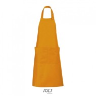 Ποδιά ολόσωμη μακριά έως το γόνατο σε χρώμα πορτοκαλί με μεγάλη κεντρική τσέπη με 2 χωρίσματα Ποδιά ολόσωμη μακριά έως το γόνατο σε χρώμα πορτοκαλί με μεγάλη κεντρική τσέπη με 2 χωρίσματα