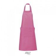 Μακριά ποδιά ολόσωμη με τσέπες ρυθμιζόμενη στο λαιμό με μεταλλική αγκράφα σε ροζ χρώμα Μακριά ποδιά ολόσωμη με τσέπες ρυθμιζόμενη στο λαιμό με μεταλλική αγκράφα σε ροζ χρώμα