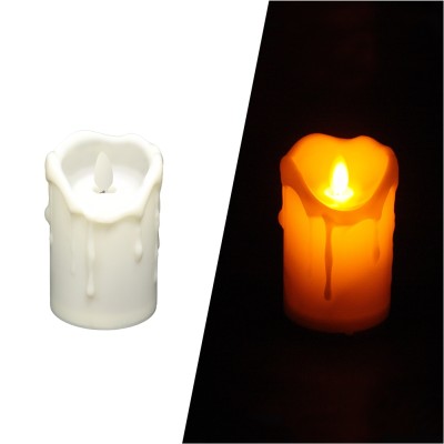 Ηλεκτρικό κερί με κινούμενη φλόγα,πλαστικό περίβλημα, Φ6,5 x 10,5 cm