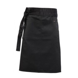 Ποδιά μέσης γονάτου με δέσiμο φαρδιάς ζώνης σε μαύρο χρώμα