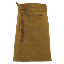 Ποδιά μέσης γονάτου με δέσiμο φαρδιάς ζώνης σε μπεζ χρώμα