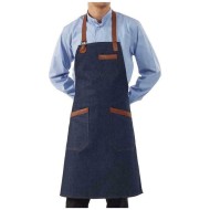 Ποδιά λαιμού Barista τζιν 100% βαμβακερή