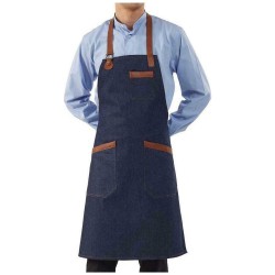 Ποδιά λαιμού Barista τζιν 100% βαμβακερή