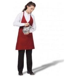 Ποδιά λαιμού σε σχήμα  V   με τσέπη σε μπορντω χρώμα