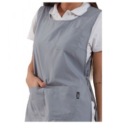 Ποδιά εργασίας σαμαράκι με τσέπες γκρι χρώμα 65% πολυεστέρας - 35% βαμβάκι