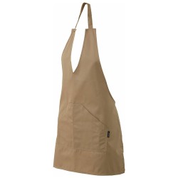 Ποδιά λαιμού με τσέπη σε σχήμα  V   και χρώμα μπεζ